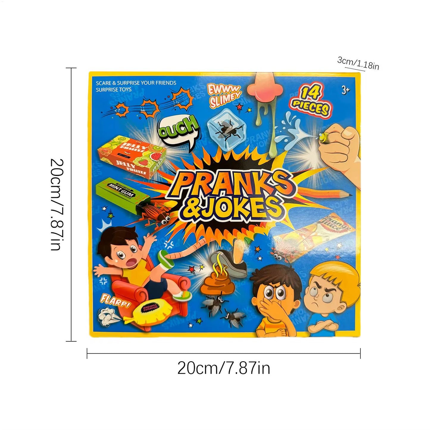 Funny Tricky Toys Set Fake Poop Noise Maker Joke Box Simulation Cockroach Prank Props April Fools Halloween Party Supplies