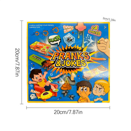 Funny Tricky Toys Set Fake Poop Noise Maker Joke Box Simulation Cockroach Prank Props April Fools Halloween Party Supplies